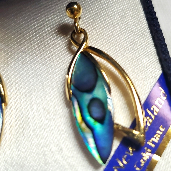 Beautiful Paua Shell Earrings - Picture 3 of 4